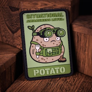 Situationsbewusstsein Level Potato - Militär-Thema | PVC Patch zum Aufnähen