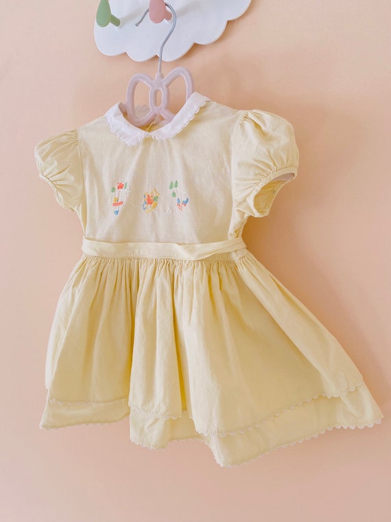 9-12months:Twirly Baby Girl Easter 50s Embroidere… - image 4