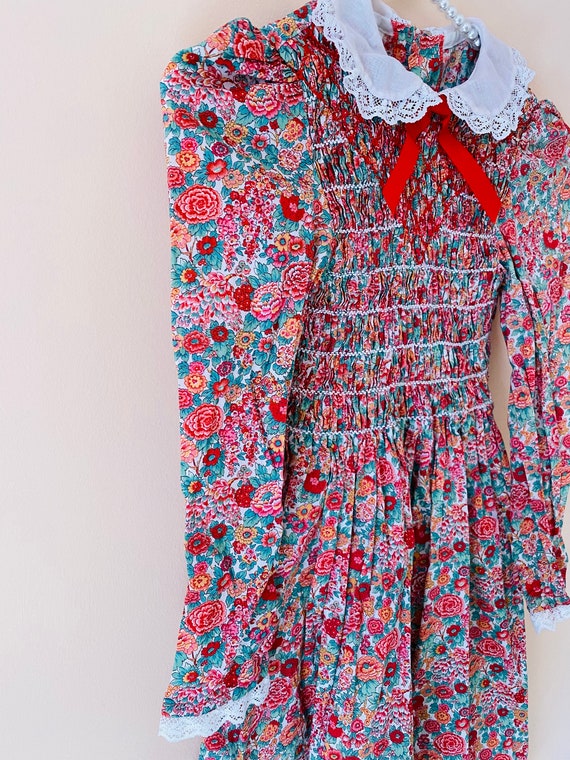 6-7 years: Floral Smocked Easter Dress Liberty of… - image 7