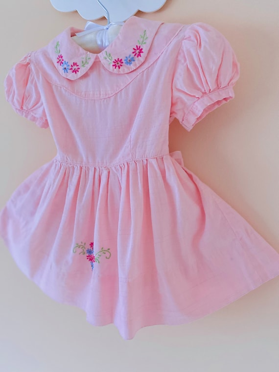 12-18 months: First Birthday Pink Dress Embroider… - image 9