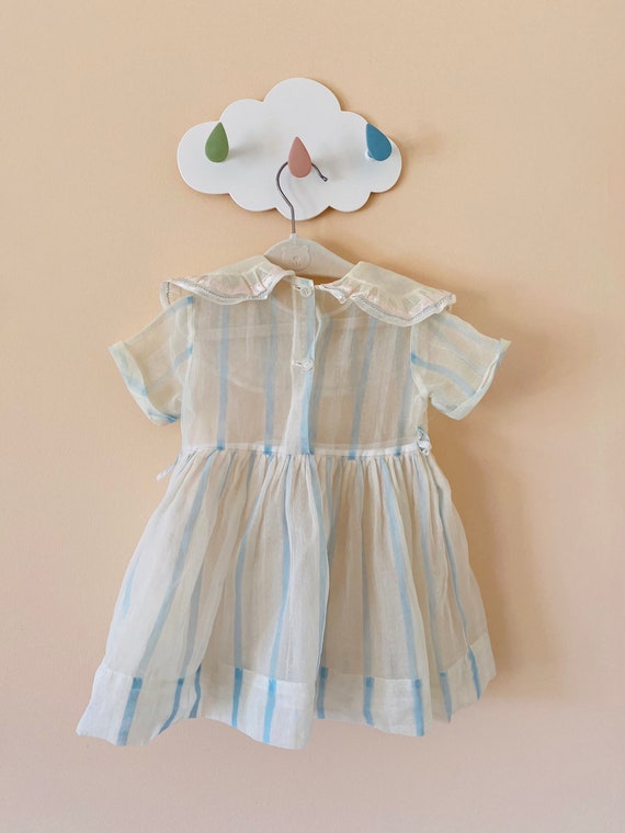 18-24 months: 1950s Toddler Dress Flocked Nylon O… - image 7