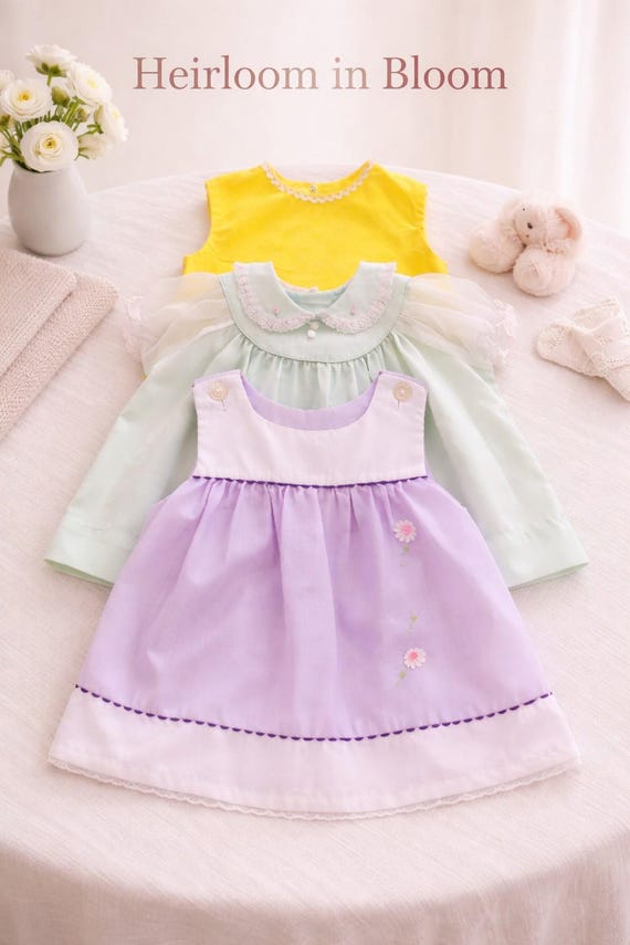 18 Months- 2T: Toddler Dresses Vintage Baby Girl Clothes 1st Birthday 2nd Birthday Girl Dress Baby Heirloom Vintage Baby Girl Dresses