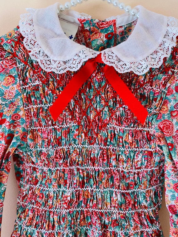 6-7 years: Floral Smocked Easter Dress Liberty of… - image 4