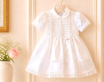 2T: Toddler Baptism Dress Heirloom Flower Girl Dresses Sunday Best Pageant Dress Vintage Toddler Clothes Dresses Gift for 2-Year-Old Girl