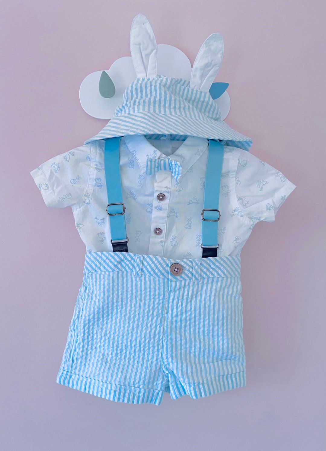 6 Months Easter Baby Boy Gift Set New Baby Boy Outfit Baby Boy Wedding Outfit Baby Shower Gift