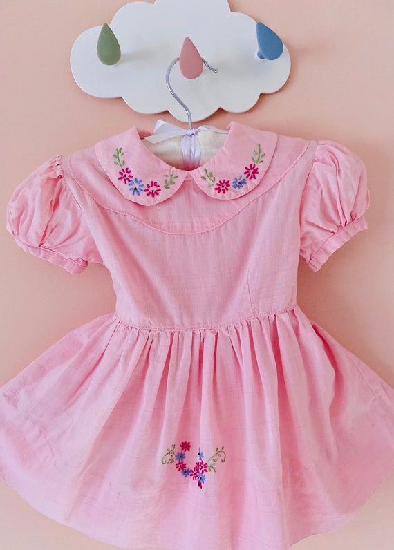 12-18 months: First Birthday Pink Dress Embroider… - image 2