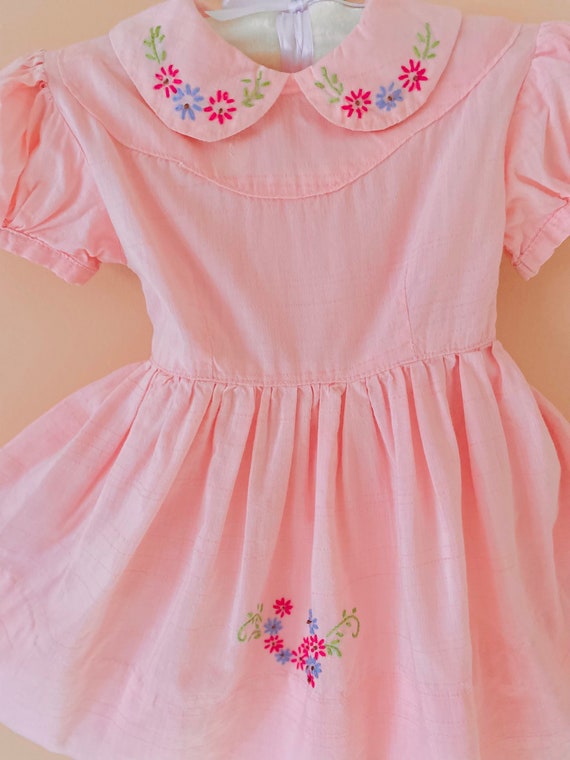 12-18 months: First Birthday Pink Dress Embroider… - image 3