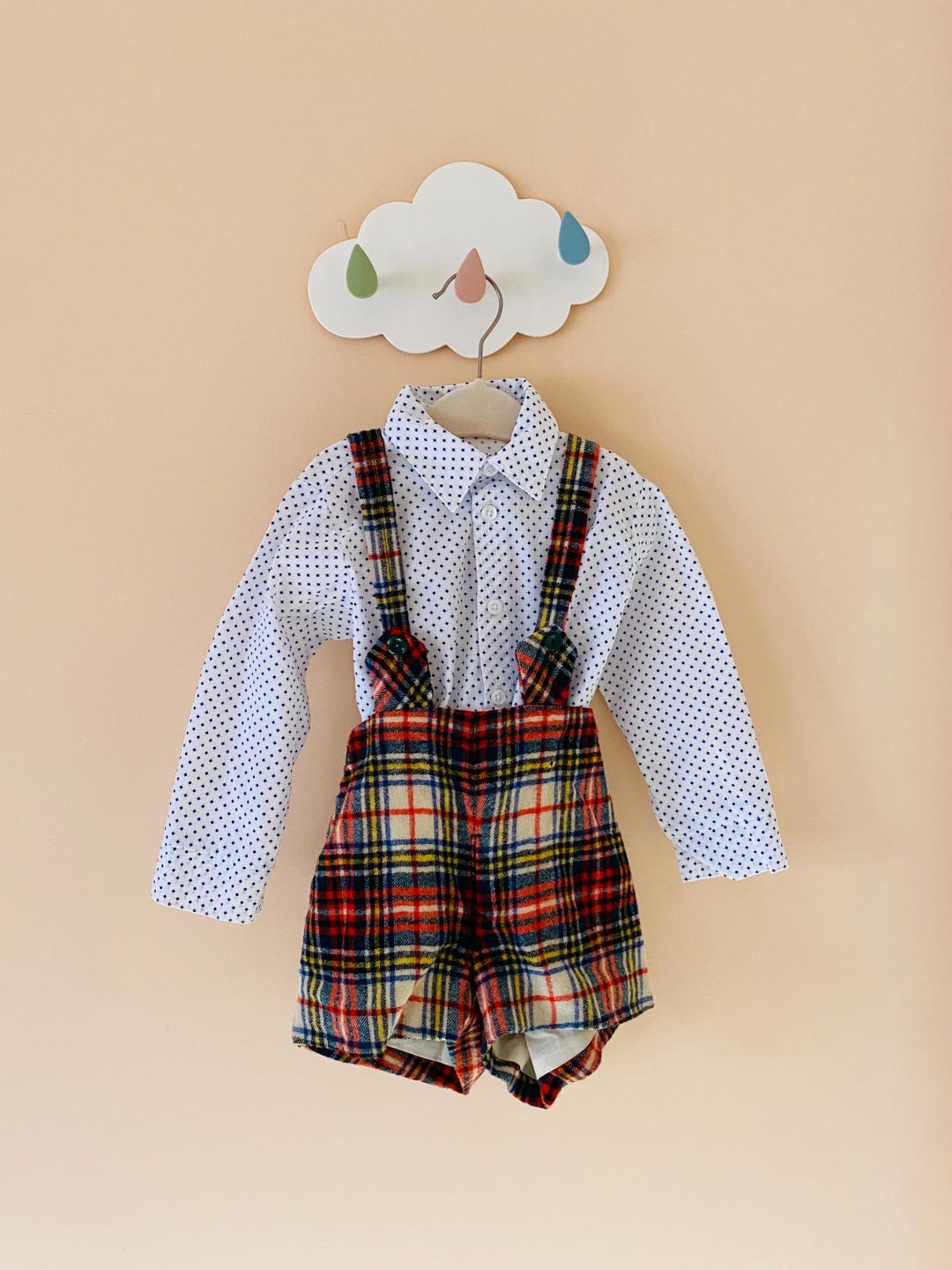 Mid-Season Dress For Boy In Red Color Terry Stuff