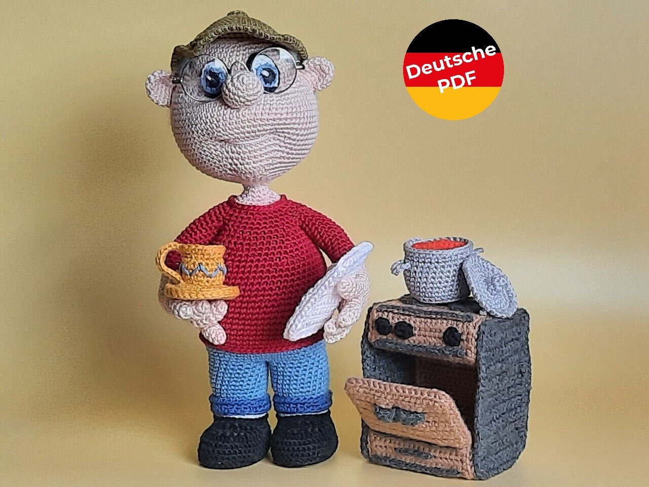 Matthias im Ruhestand - Amigurumi Häkelanleitung