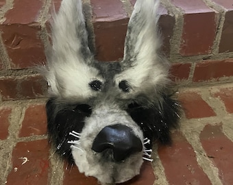 Black Timber Wolf Therian Mask Furry Quadrobics - Etsy