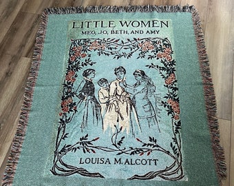 Little Women Gifts, Little Women Blanket, Little Women Throw, Book Lover Gifts, Literary Bookish Decor