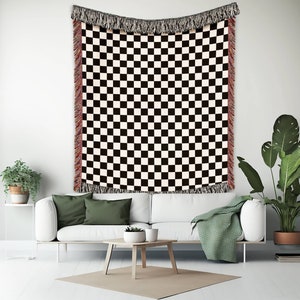 Concierge Collection Oversize Checker Woven Throw - 20794005