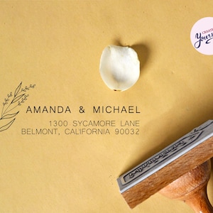 Personalized Return Address Stamp, Housewarming Gift, Address Stamps, Address Stamper, Calligraphy Housewarming Gift