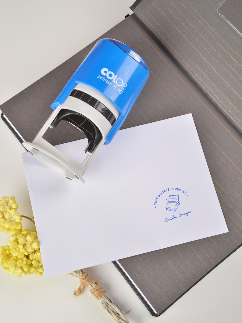 From the Library Of Custom Book Stamp Classroom Stamps Book Etsy