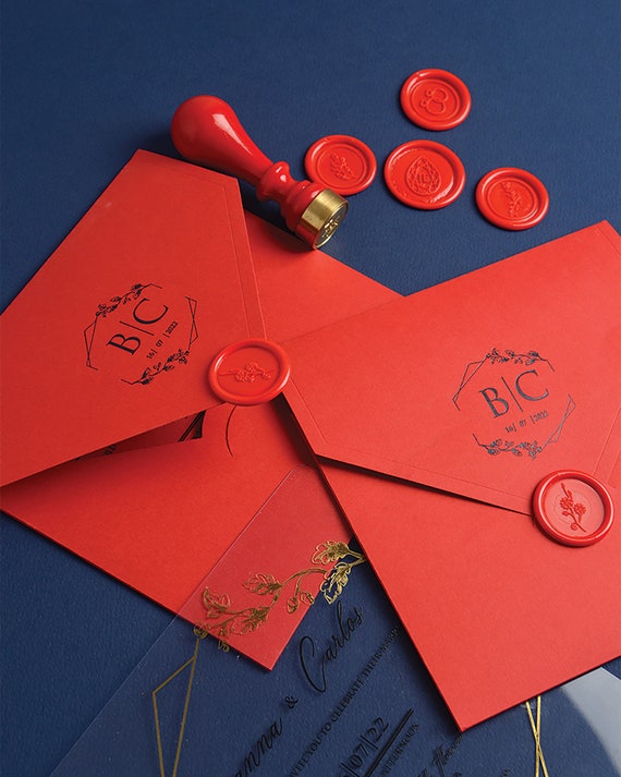 Envelope Sealing Wax Burgundy Red / 1