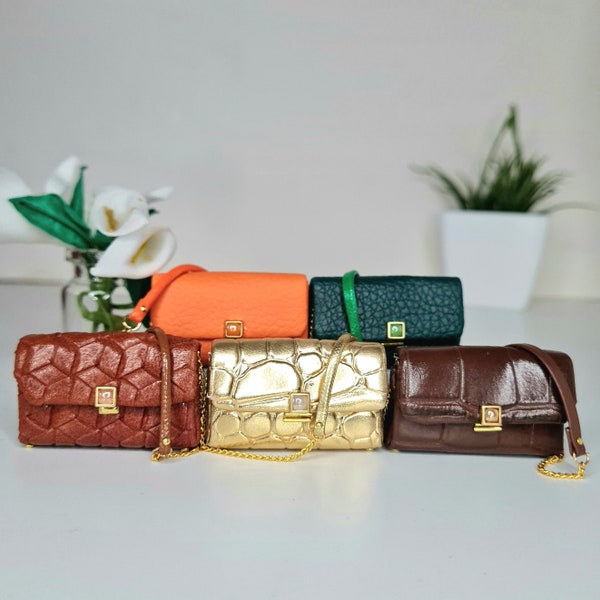 Dolls Miniature Fashion Handbags | Barbz Playline Dolls, OMG, RH,BJD  1:6 Purse | One Sixth Scale Popular Purse Bag, 11 inch Dolls