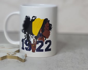 SIGMA GAMMA RHO Coffee Mug, African American Sorority Tea Cup, Historically Black Sorority Mug