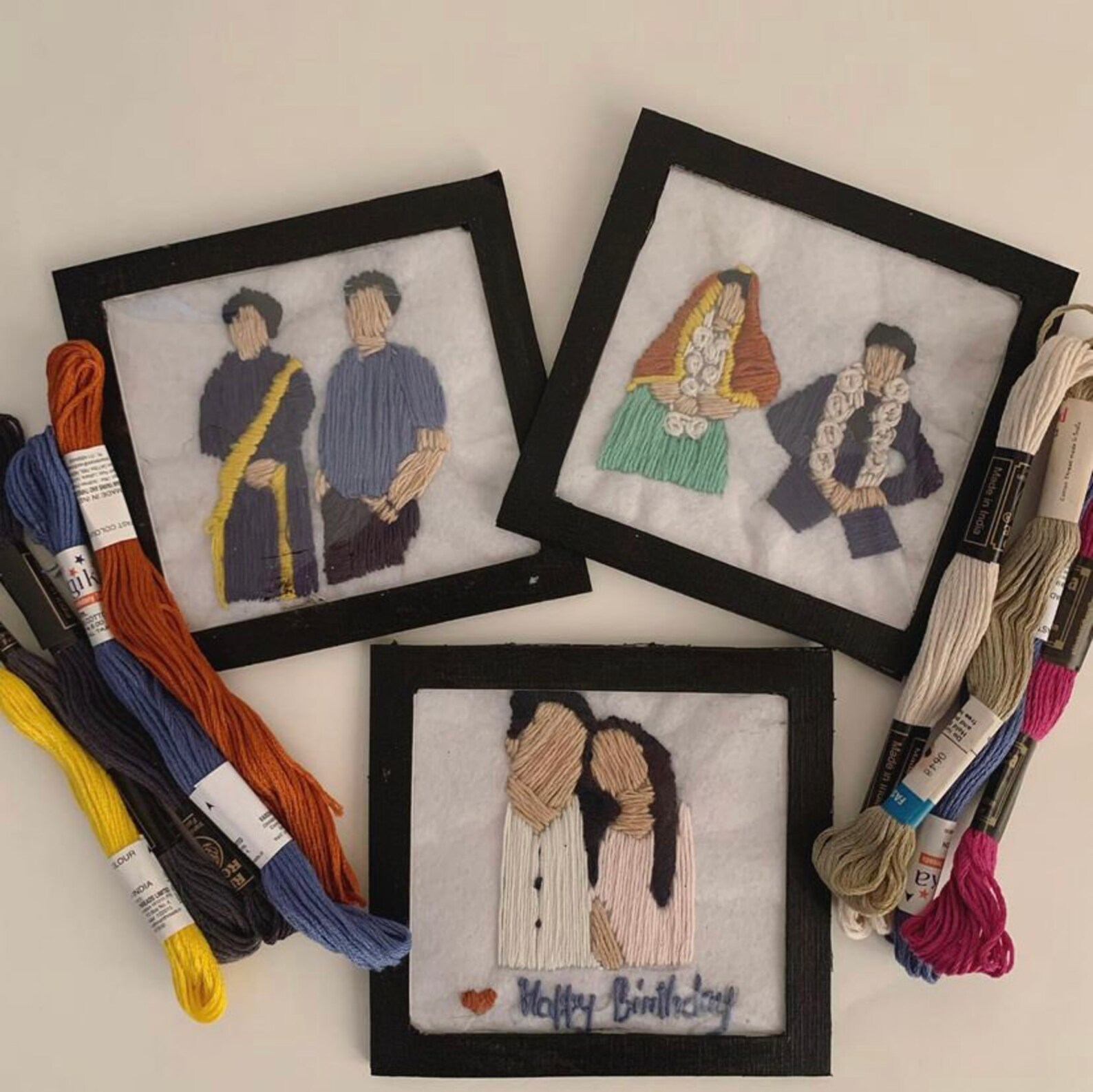 Personalised Hand Embroidered Frames Embroidered Frames Etsy UK