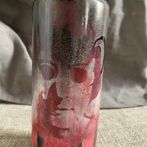 One off hand painted spay can based on New York City featuring John Lennon