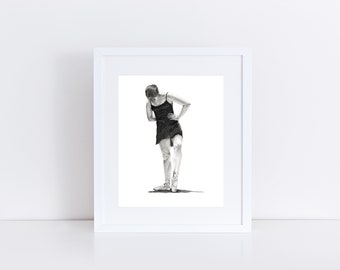 Ballet Dancer Wall Art Graphite Pencil Wall Decor Ballet Dancer Drawing Art Print Fine Art Housewarming Gift Dance drawing Home Decor