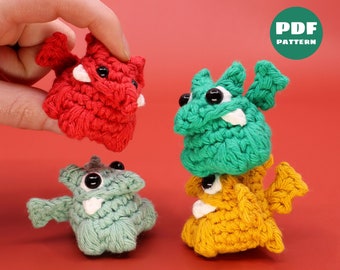 Baby Drache Amigurumi Häkelanleitung - Magnetisch! (PDF & Video Anleitung)