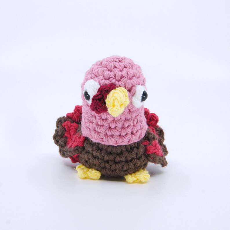 Crochet Turkey Birb Pattern Amigurumi Crocheting Toy Tutorial Digital PDF and Video Step by Step Thanksgiving Pattern image 6