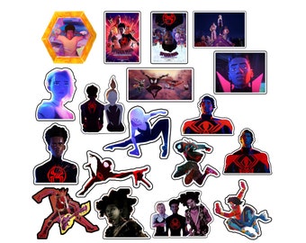 Spiderman Across the Spiderverse Sticker Pack : Pack of 18 Spiderverse Sticker