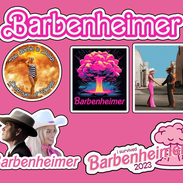 Barbenheimer sticker pack