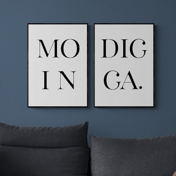 MOIN DIGGA | Poster | Hochglanz oder matt | Digital Art by Anika Klante