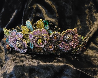 OOAK tiara. "Purple Roses" (PROTOTYPE)