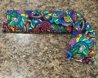 Color Burst Neck Wrap: Hot Cold Therapy, Jasmine Rice Heat Pad