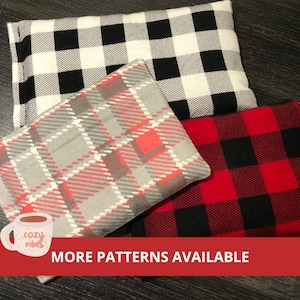 Flannel Rice Heat Pack: Hot Cold Therapy, Buffalo Plaid