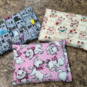 Cat Print Reusable Heat Pad: Hot Cold Therapy Rice Pack