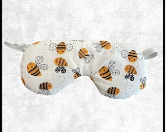 Smiling Bumblebees Weighted Eye Mask: Headache & Migraine Relief Heat Pad