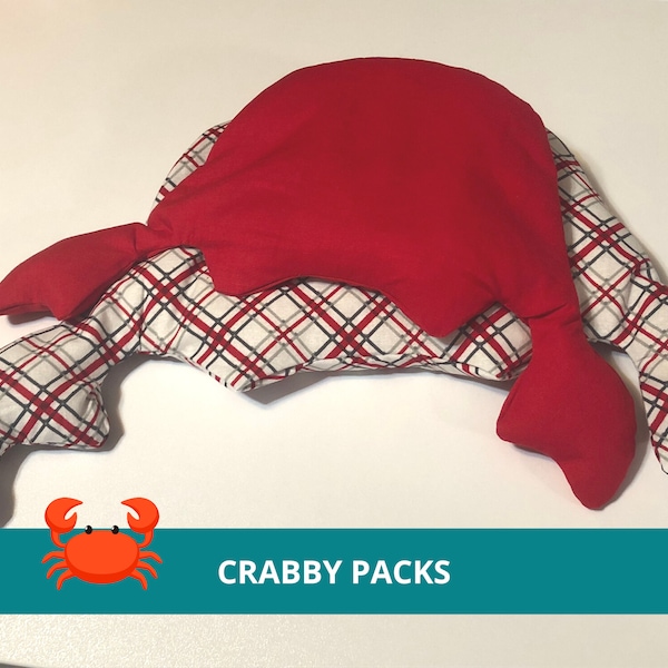 Crabby Pack, Pain Relief Pack. Microwave Heat Pad. Cramp and Pain Relief. Hot Pack. Cold Pack.