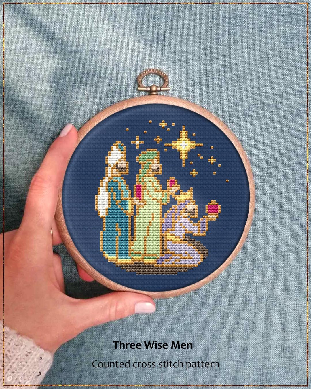 Three Wise Men Cross Stitch Pattern, Religious Christmas Art (PDF) - Etsy