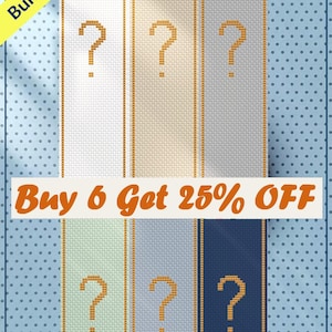 Bundle #9 Cross-stitch Bookmark Patterns, Bundle of 6 Bible Bookmarks OF YOUR CHOICE (PDFs)