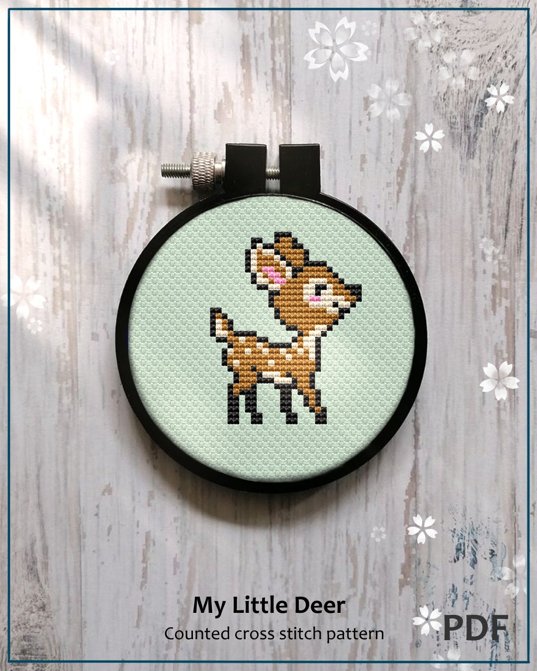 Alisa Needlecraft Kreuzstich-Set „Little Deer“ – Komplettset Mit Stoff, Fäden, Nadel & Anleitung