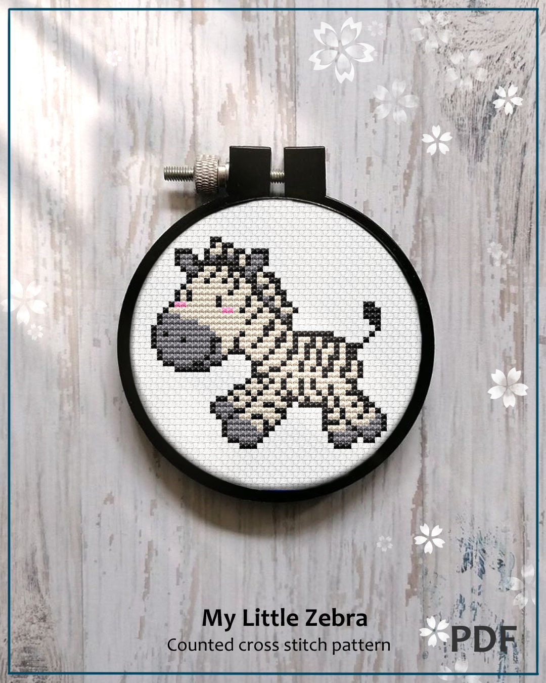 Design Works Kit De Broderie Point De Croix Compté - Motif Zèbres Colorés 30,5 X 30,5 Cm