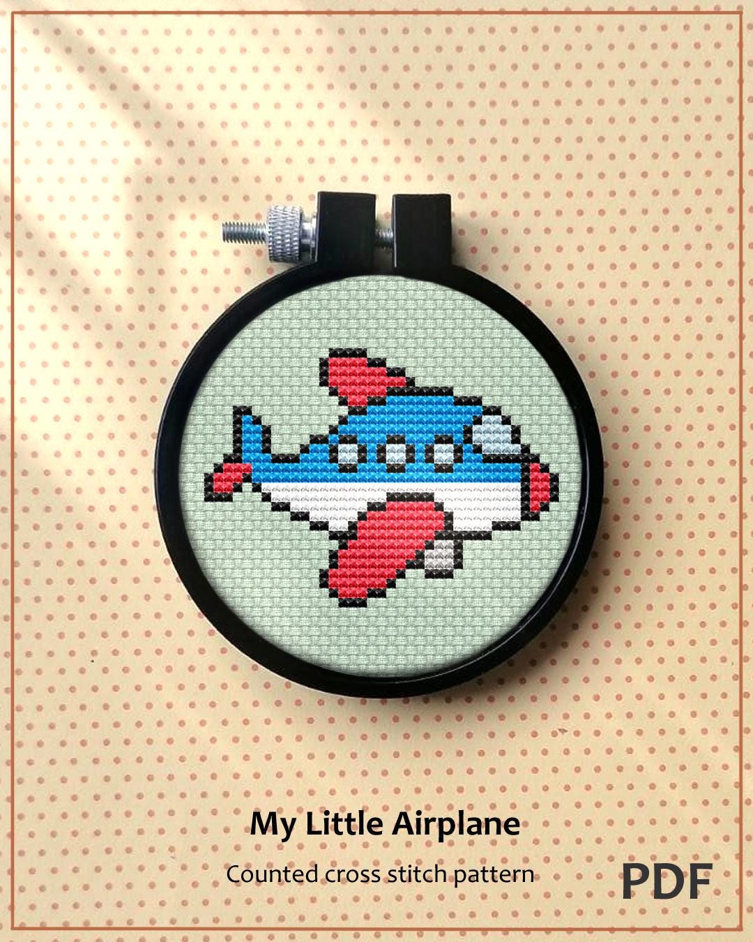 マイ・リトル・エアプレーンのクロスステッチパターン、お子様への