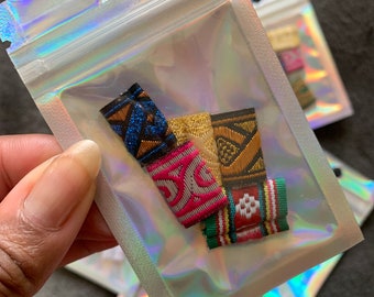 LOC CUFFS| Embroidered Loc cuff/wraps| Set Of 5