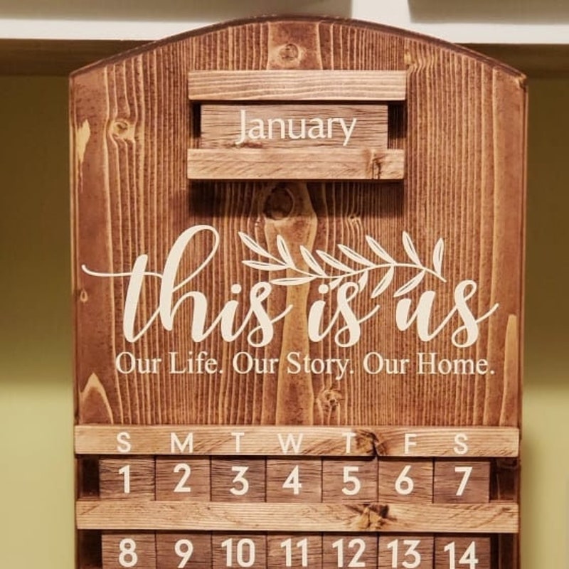 Personalized Calendar Tile Etsy
