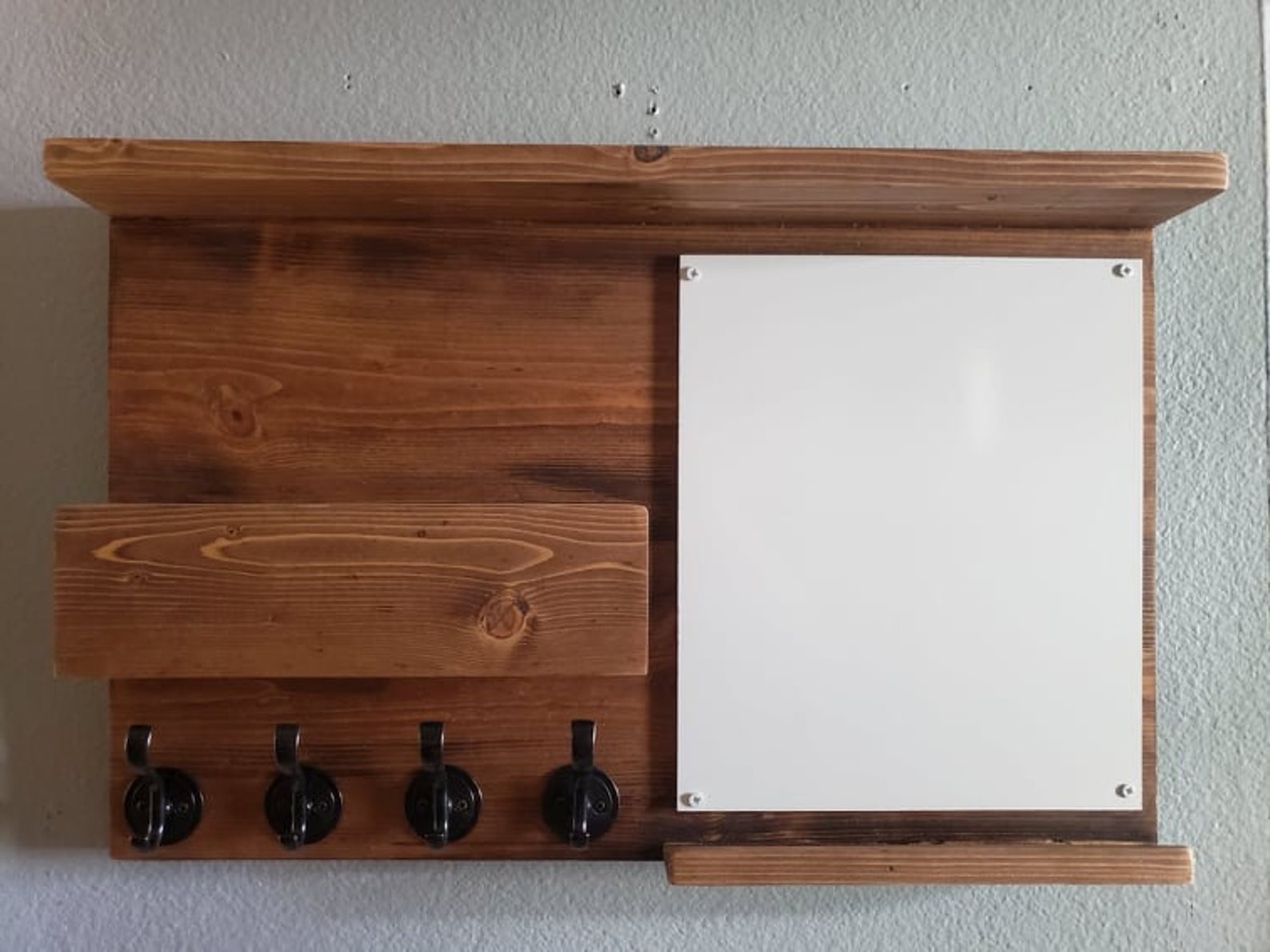 Entryway Organizer & Memo Board Key Holder Mail Holder Box Etsy