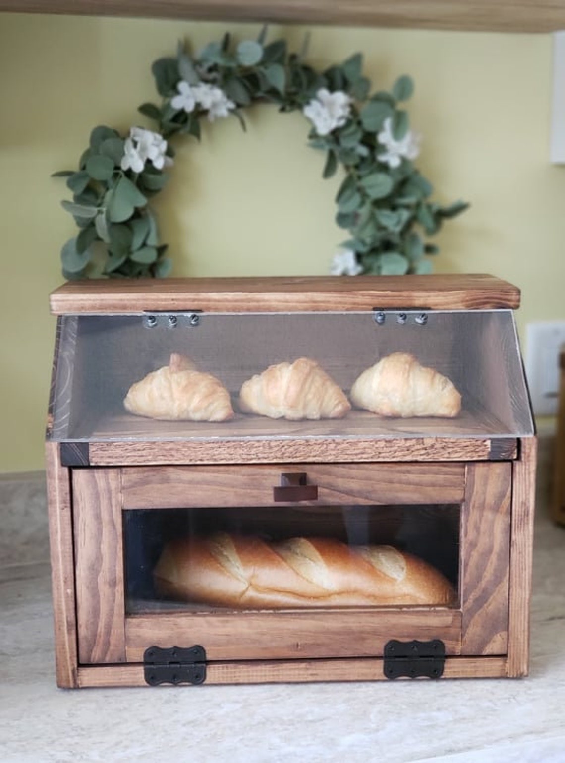 2 Story Bread Box Counter Top Bread Bread Display Etsy