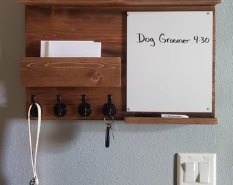 Personalized Entryway Organizer Memo Board Key Holder Mail
