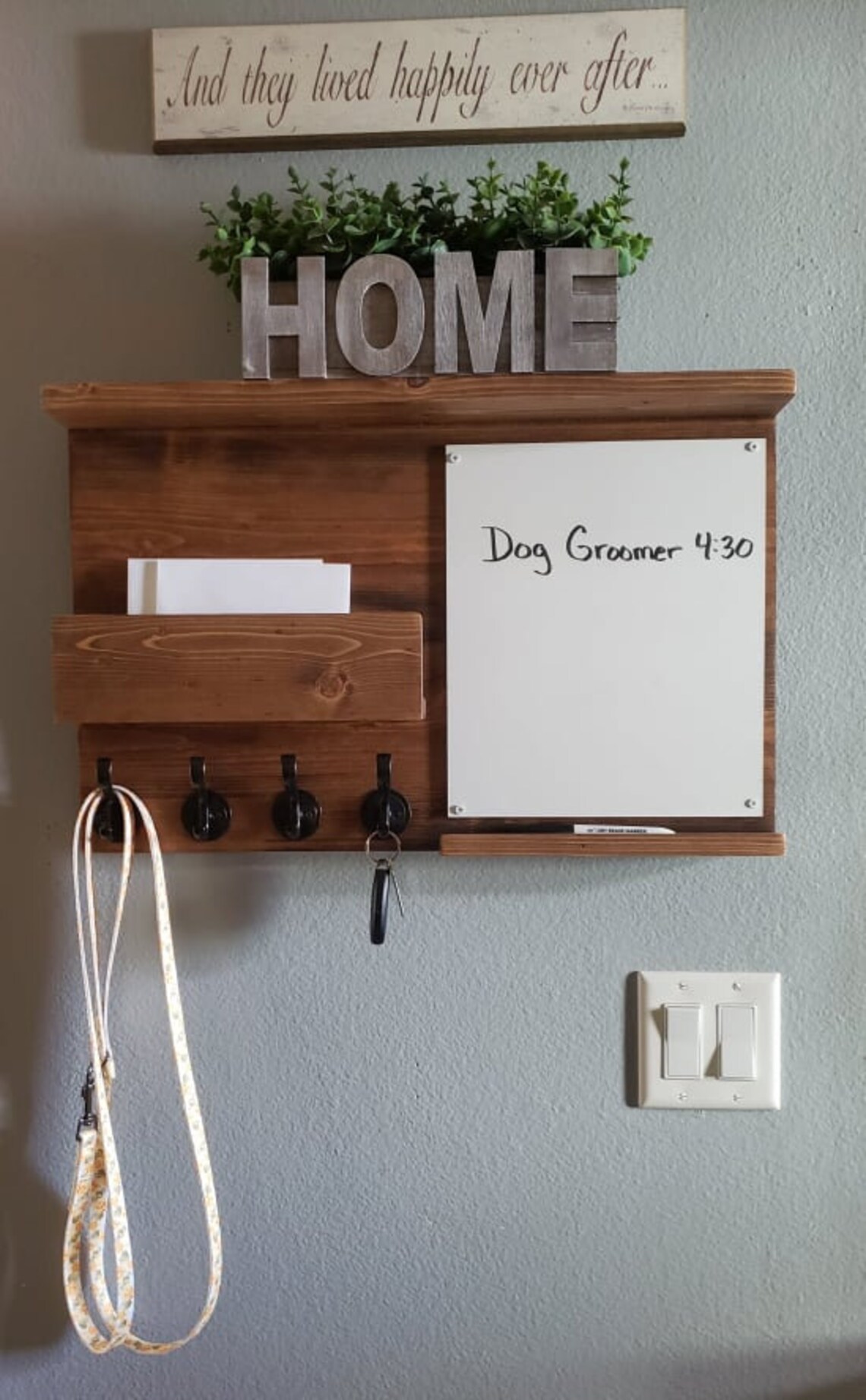 Entryway Organizer & Memo Board Key Holder Mail Holder Box Etsy