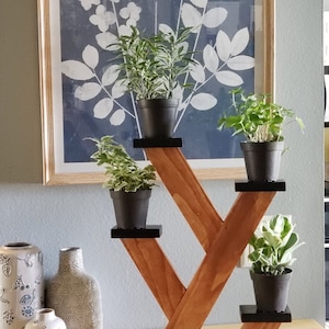 Modern and Bright Plant Stand - Desktop Succulent Plant Angled Tiered Flower Plant Desk Arrangement Display Window Counter Pinterest