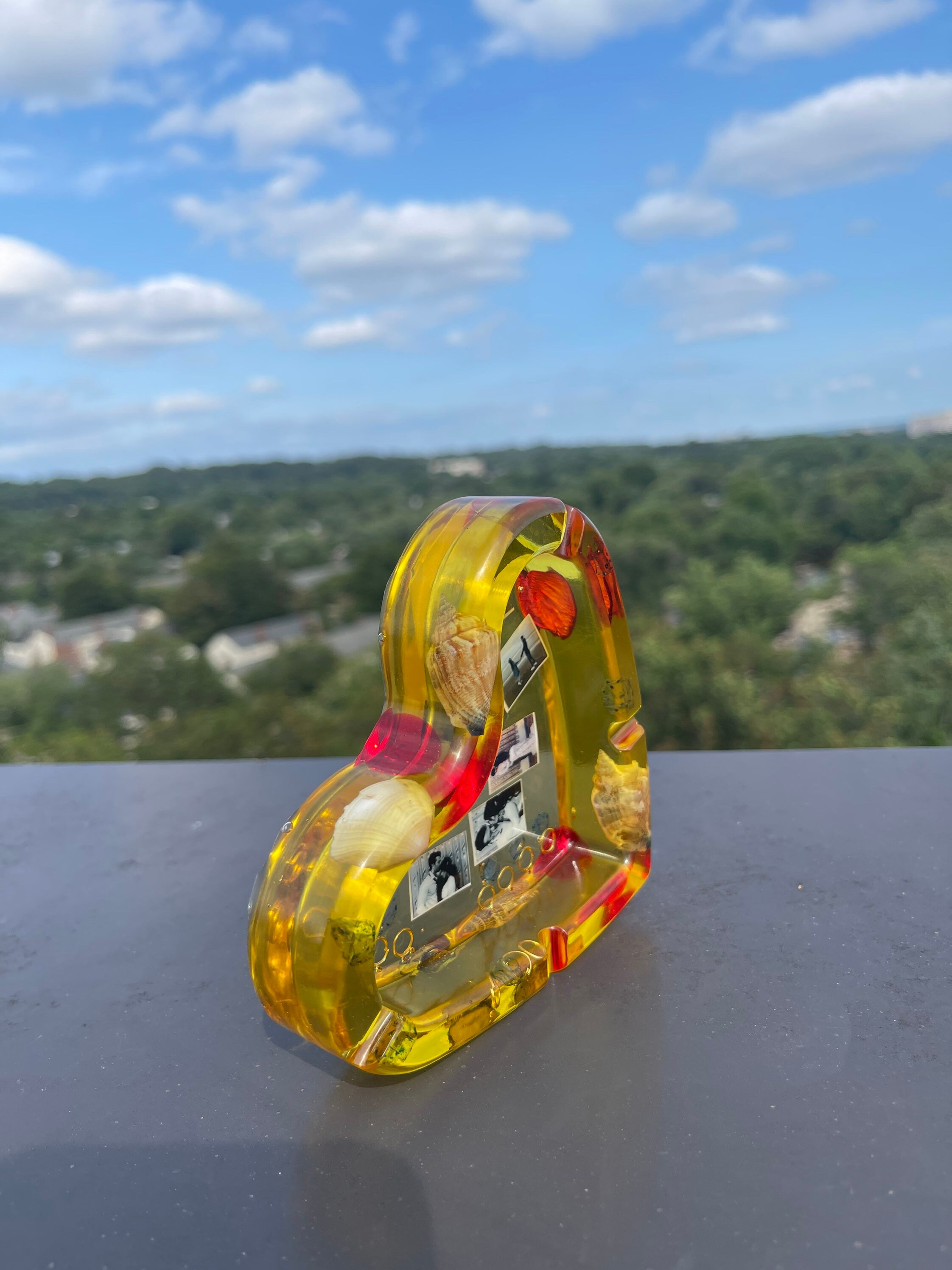 Personalized pictures epoxy resin made ashtrays Etsy