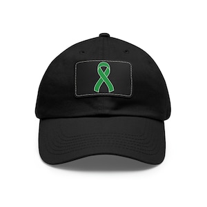 Organ Transplant Surgery Green Ribbon Dad Hat with Leather Patch, Liver, Double Lung, Pancreas, Heart, Double Kidney, Organ Donor Support