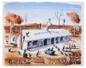 Outback Australian landscape painting printable artwork.